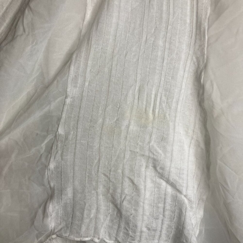 Free People Boho Lace-Trim Cream Sheer Tunic - Size Medium - Picture 9 of 9